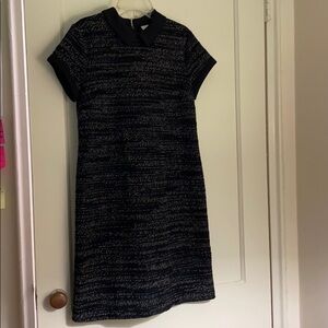 NWT Maison Jules black collared short sleeve dress